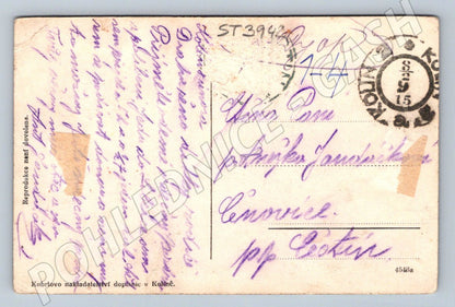 Postcard Kolín view from the sugar factory 1915 (ST3942)