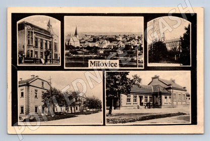 Postcard Milovice multiple shots historical (ST3947)