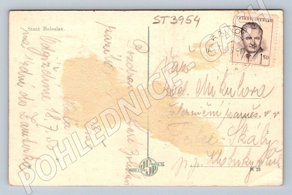 Postcard Stará Boleslav panoramic (ST3954)