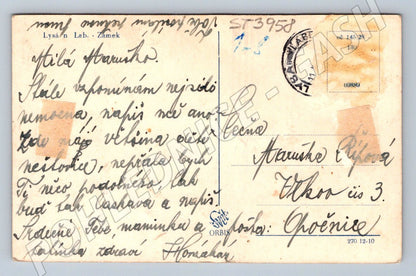 Postcard Lysá nad Labem castle (ST3958)