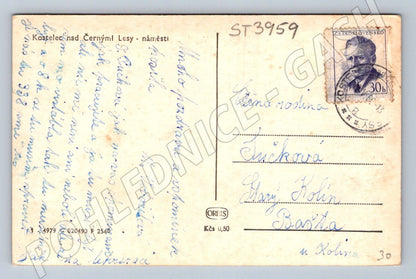 Postcard Kostelec nad Černými lesy square (ST3959)