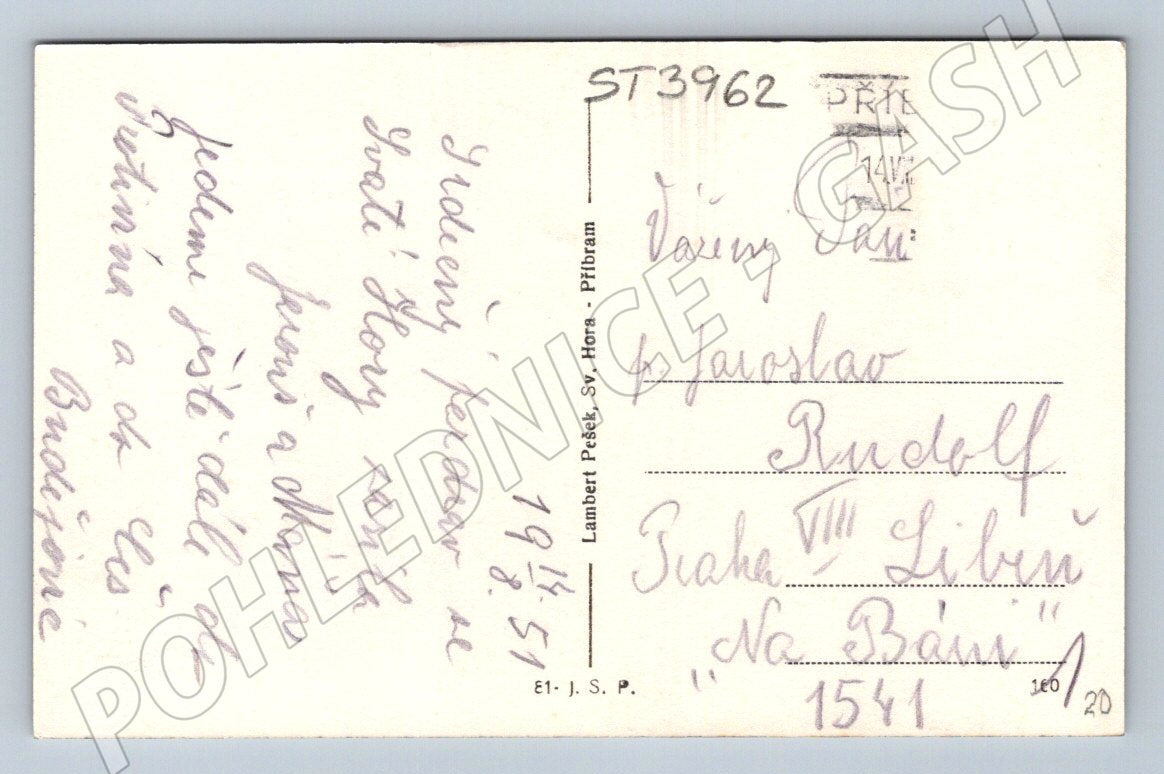 Postcard Příbram Holy Mountain historical (ST3962)