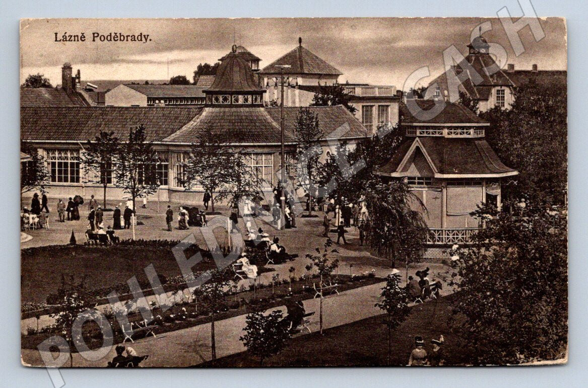 Postcard Poděbrady spa Austria Hungary (ST3965)