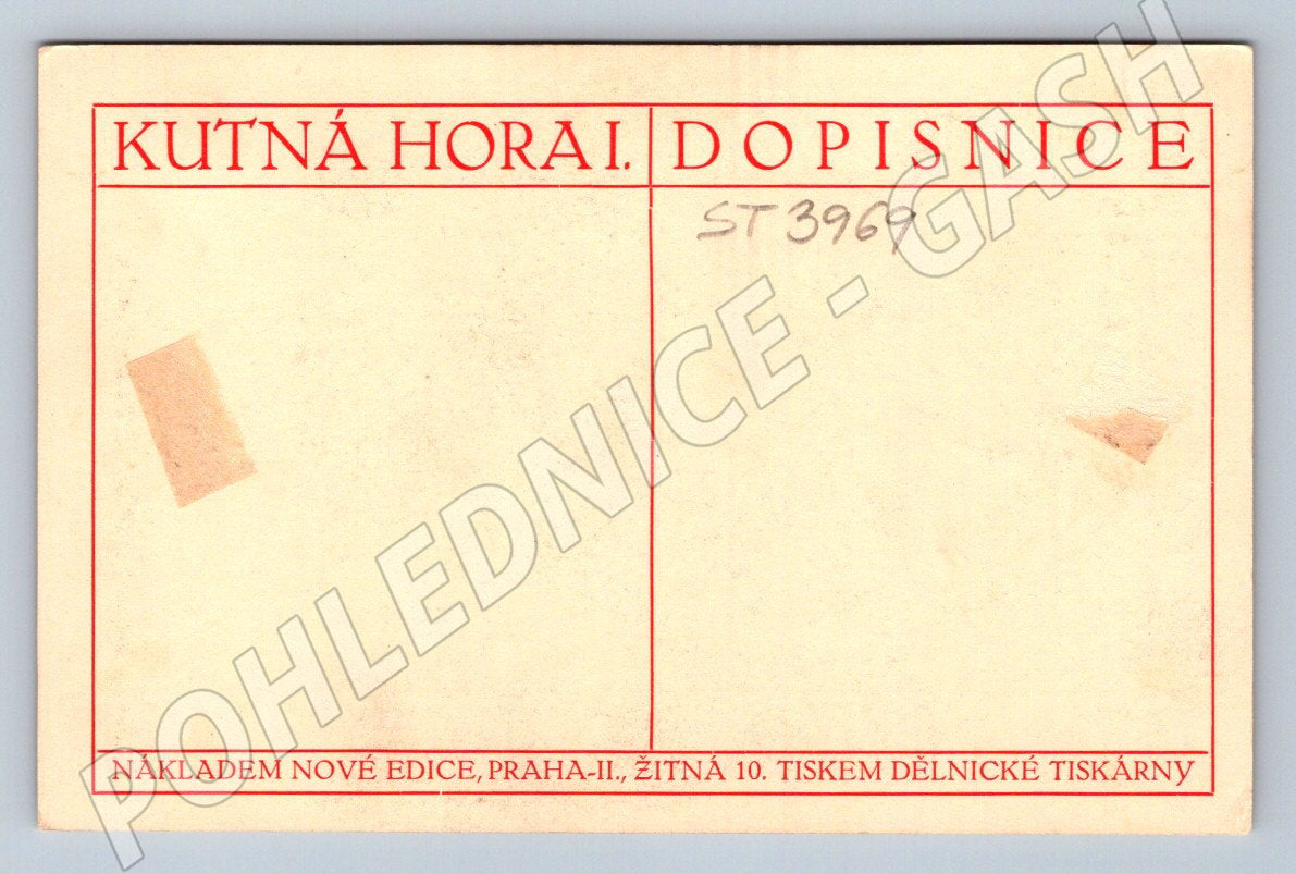 Postcard Kutná Hora statuette of Madonna St. Barbara (ST3969)