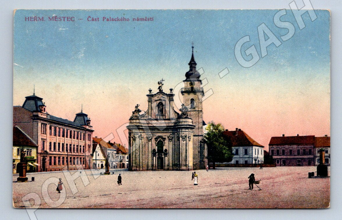 Postcard Heřmanův Městec Palackého náměstí (ST3979)