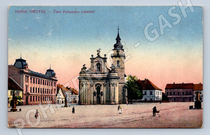 Postcard Heřmanův Městec Palackého náměstí (ST3979)