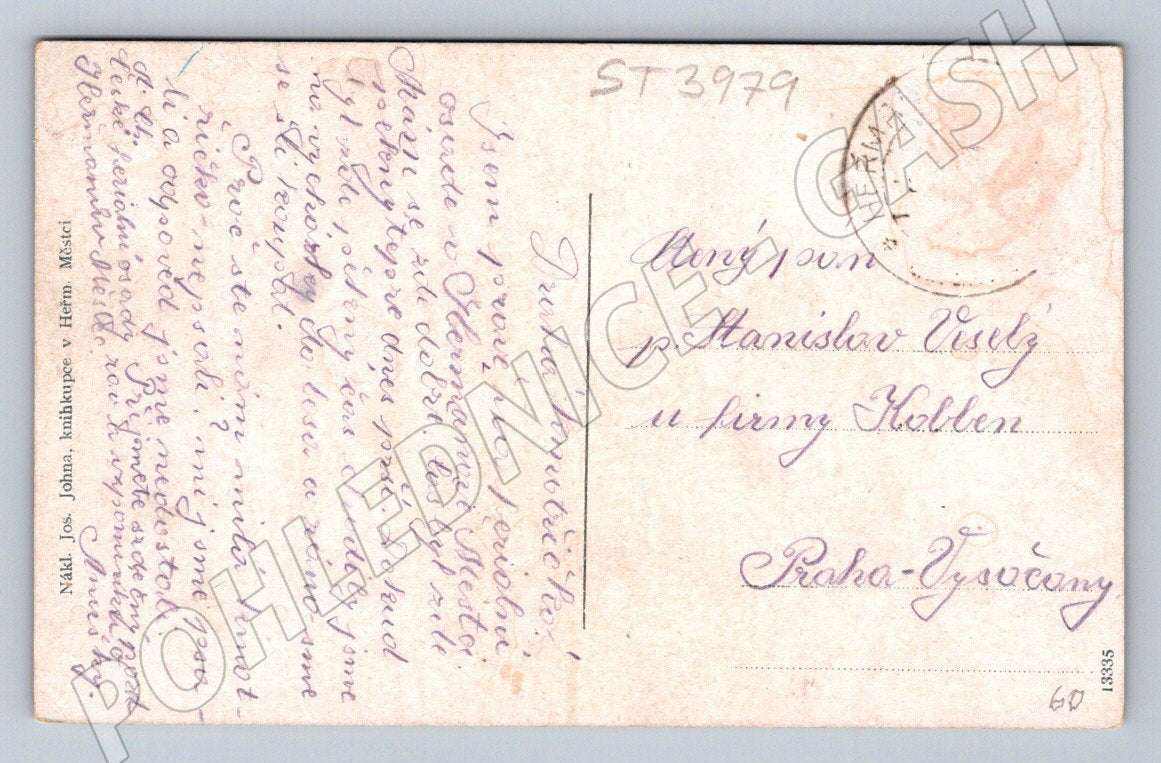 Postcard Heřmanův Městec Palackého náměstí (ST3979)