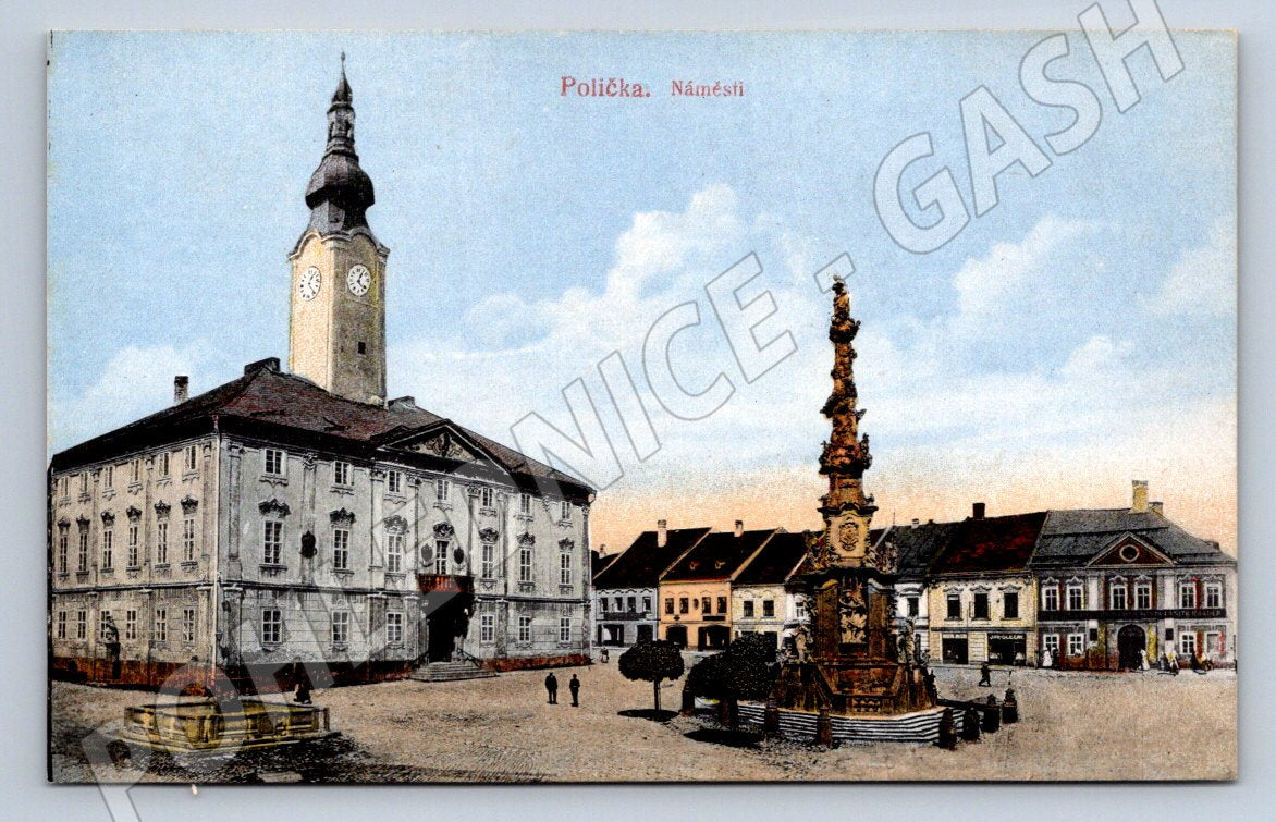 Postcard Polička square colored (ST3985)