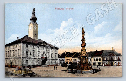 Postcard Polička square colored (ST3985)