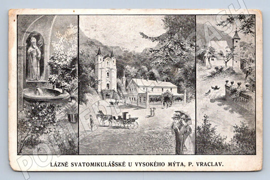 Postcard St. Nicholas Spa near Vysoké Mýto (ST3989)