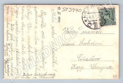 Postcard Nasavrky 1939 Czechoslovakia (ST3990)