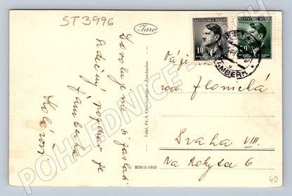 Postcard Žamberk protectorate stamp (ST3996)