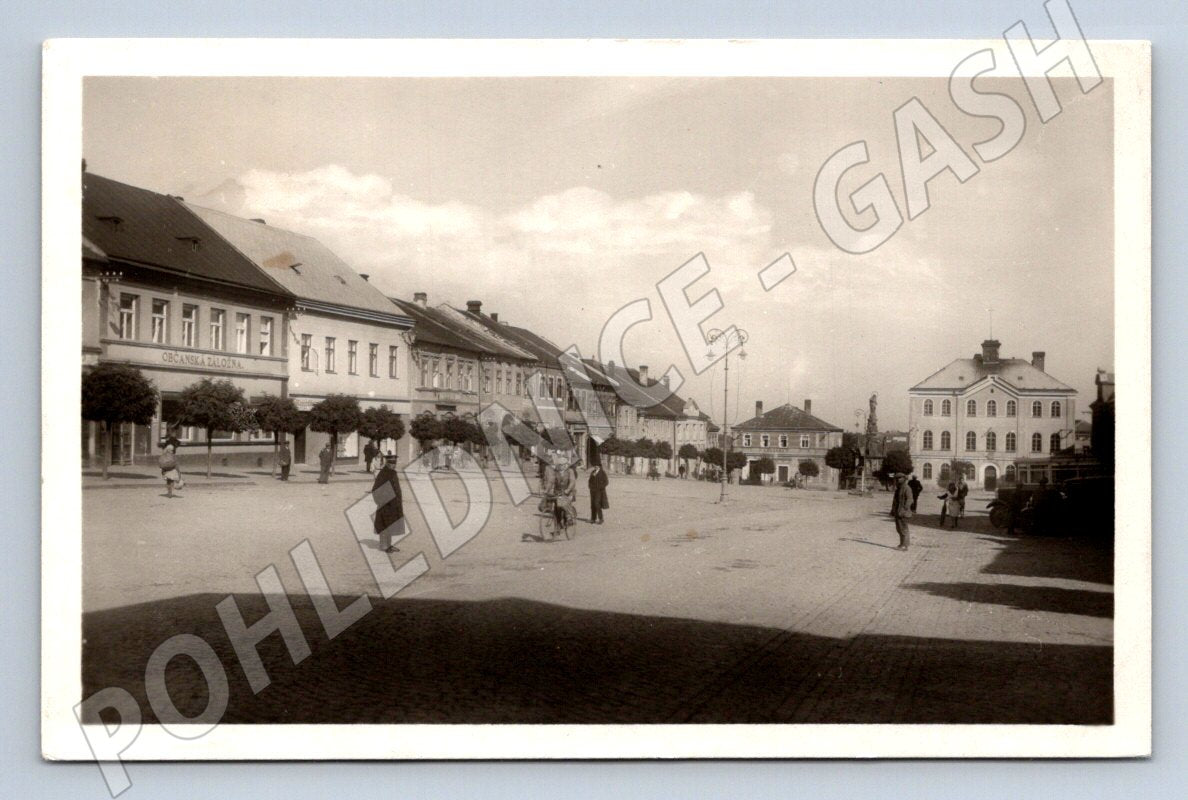 Postcard Skuteč Square historical (ST3997)