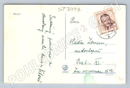 Postcard Skuteč Square historical (ST3997)