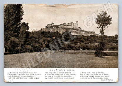Postcard Kunětická hora castle Pardubice region (ST4000)
