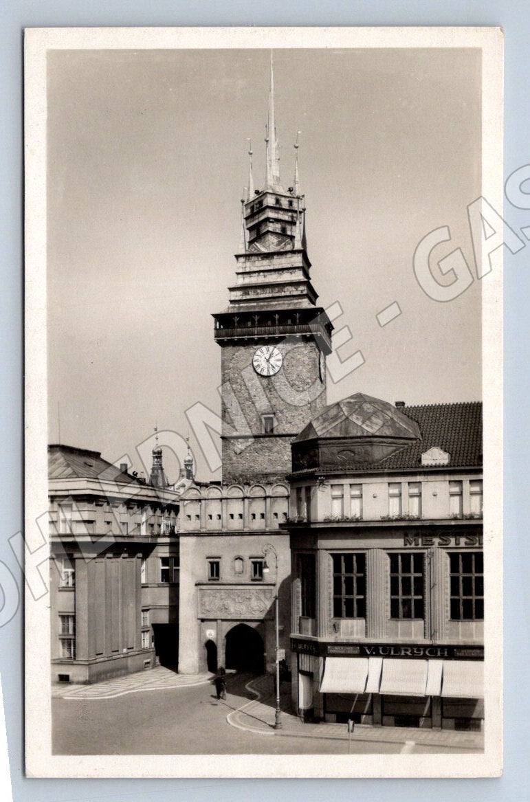 Postcard Pardubice Green Gate black and white (ST4005)