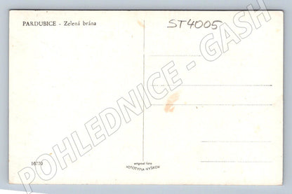 Postcard Pardubice Green Gate black and white (ST4005)