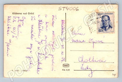 Postcard Klášterec nad Orlicí used 1954 (ST4006)