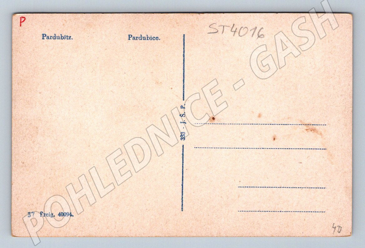 Postcard Pardubice old town historical (ST4016)