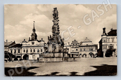 Postcard Chrudim square plague column Orbis (ST4023)