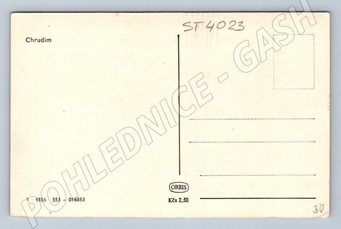 Postcard Chrudim square plague column Orbis (ST4023)