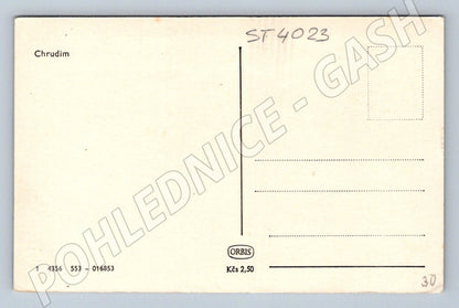 Postcard Chrudim square plague column Orbis (ST4023)