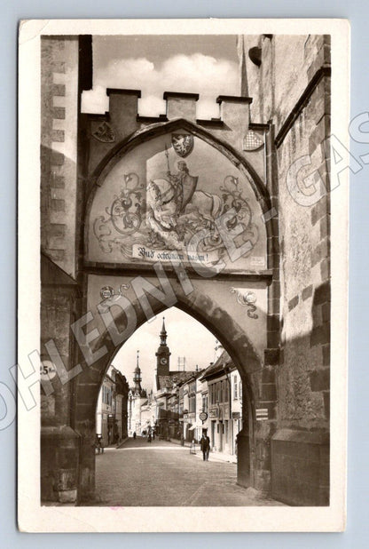 Postcard Vysoké Mýto Litomyšl Gate (ST4025)