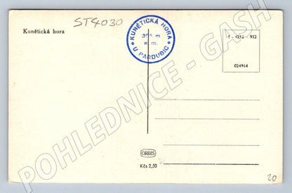 Postcard Kunětická Hora Pardubice Castle Orbis (ST4030)