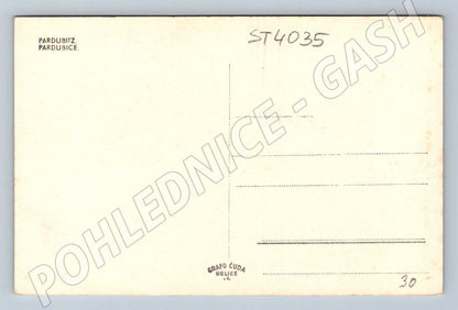 Postcard Pardubice square black and white 1930 (ST4035)