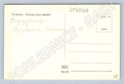Postcard Pardubice Stalingrad Square Orbis (ST4037)