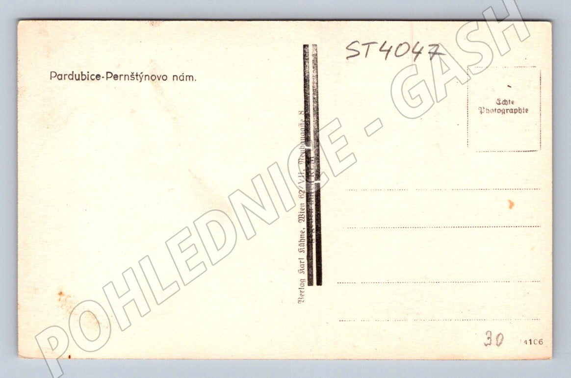 Postcard Pardubice Pernštýnovo Square (ST4047)