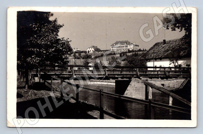 Postcard Žamberk bridge panorama 1953 (ST4049)