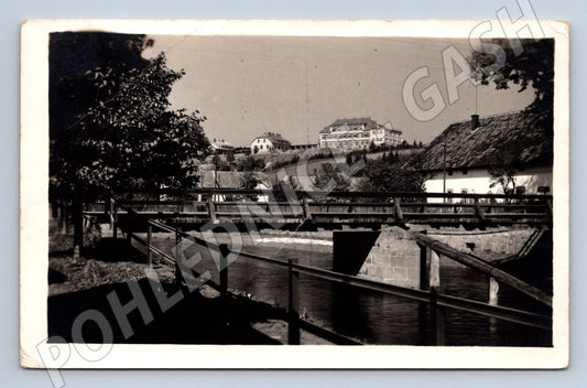 Postcard Žamberk bridge panorama 1953 (ST4049)