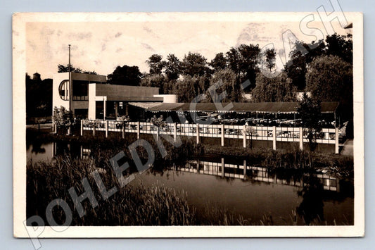 Postcard Pardubice restaurant 1953 (ST4050)