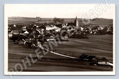 Postcard Real overall view black and white (ST4052)