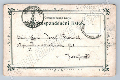 Postcard Pardubice greeting 1899 (ST4053)