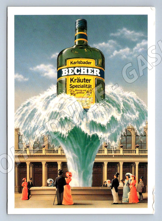 Pohlednice Becherovka Karlovy Vary reklama (ST4057)