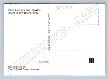 Pohlednice Becherovka Karlovy Vary reklama (ST4057)