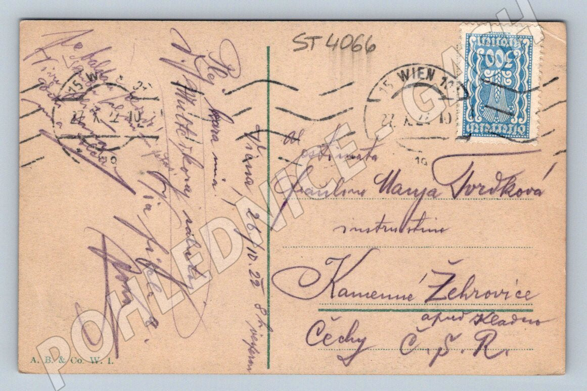 Pohlednice Vídeň Stefaniebrücke 1922 (ST4066)