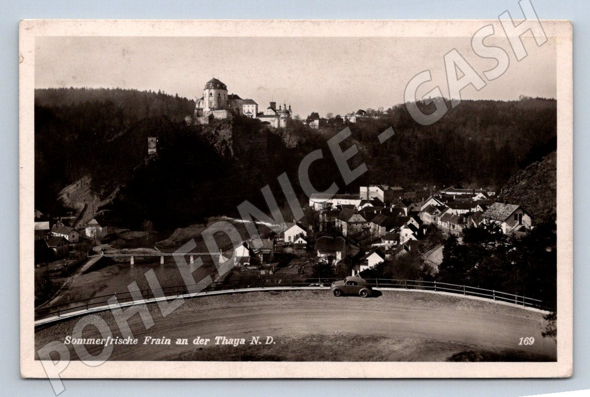 Postcard Vranov nad Dyjí castle and bridge (ST4067)