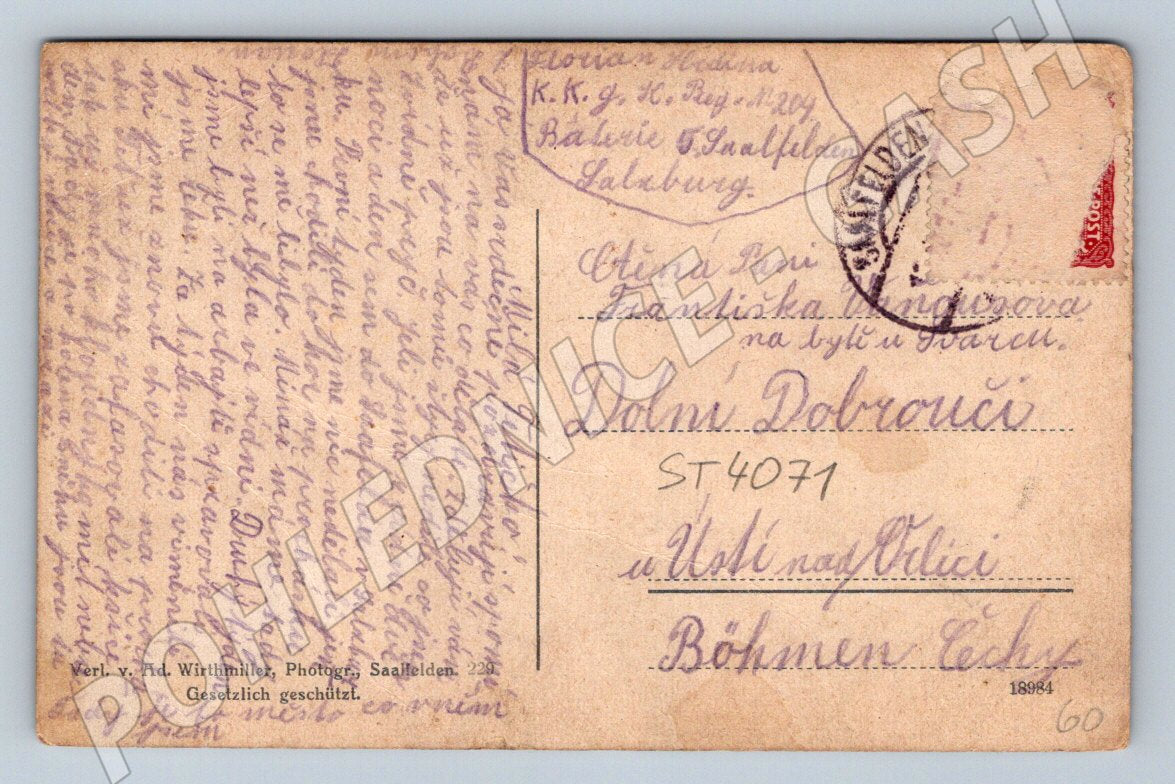 Pohlednice Saalfelden Rakousko (ST4071)
