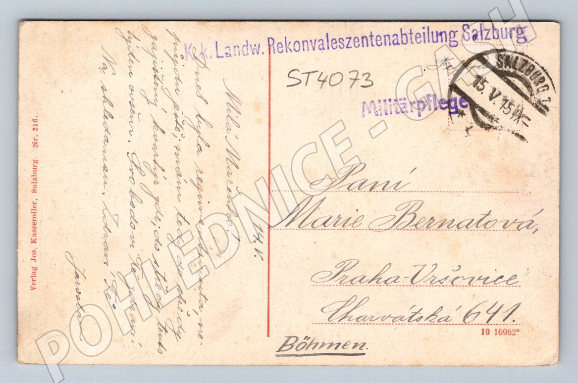 Pohlednice Salzburg Residenzplatz 1915 (ST4073)