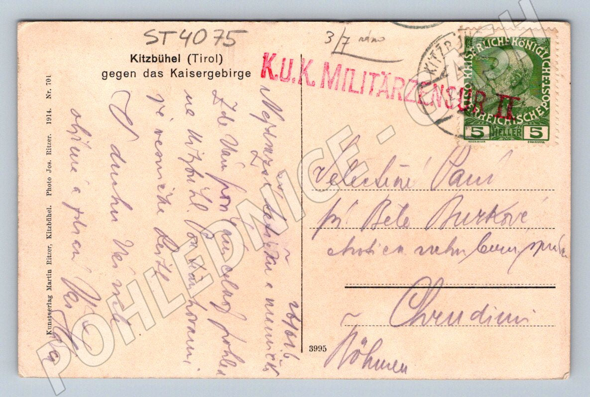 Pohlednice Kitzbühel Kaisergebirge 1914 (ST4075)
