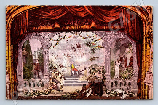 Postcard theater scene 1915 (ST4077)