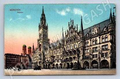 Pohlednice Mnichov Rathaus kolorovaná (ST4081)