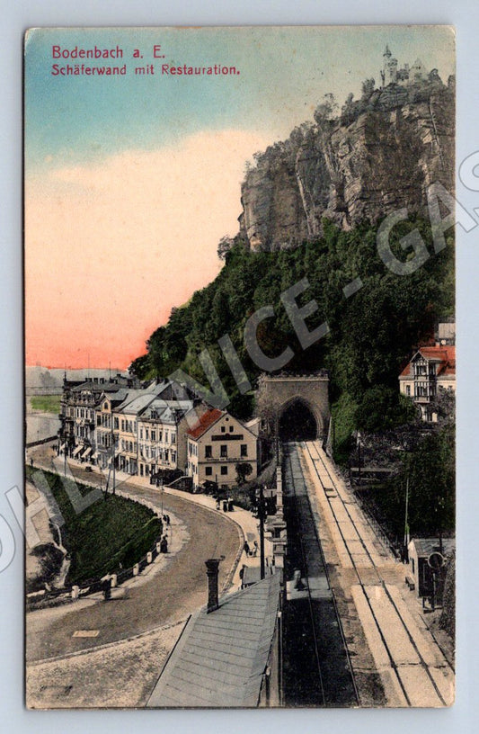 Pohlednice Děčín Schäferwand tunel (ST4083)