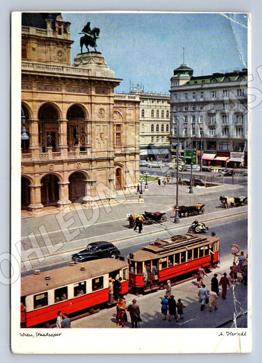 Pohlednice Vídeň Staatsoper s tramvají (ST4084)
