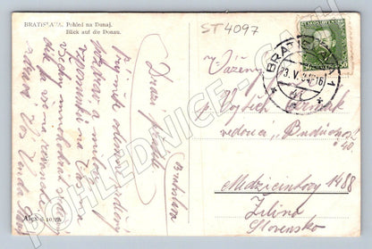 Postcard Bratislava steamer Danube 1941 (ST4097)