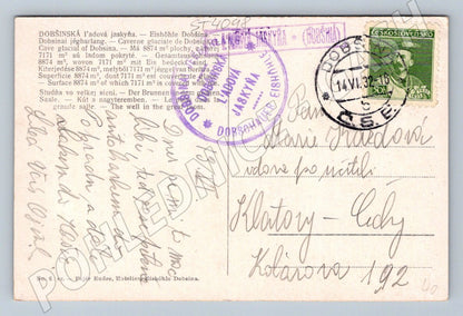 Pohlednice Dobšinská jeskyně 1938 (ST4098)
