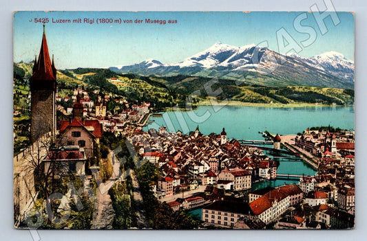 Pohlednice Luzern Rigi jezero prošlá (ST4109)